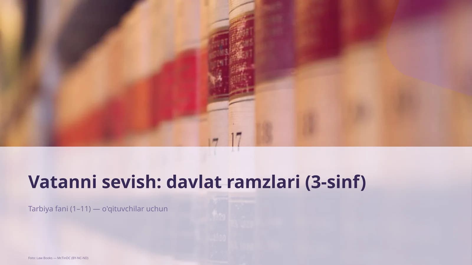 Vatanni sevish: davlat ramzlari (3-sinf)