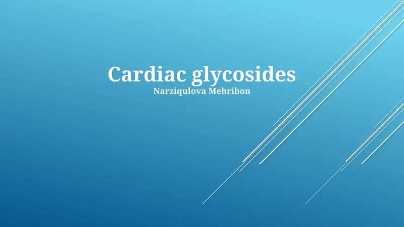 Cardiac glycosides