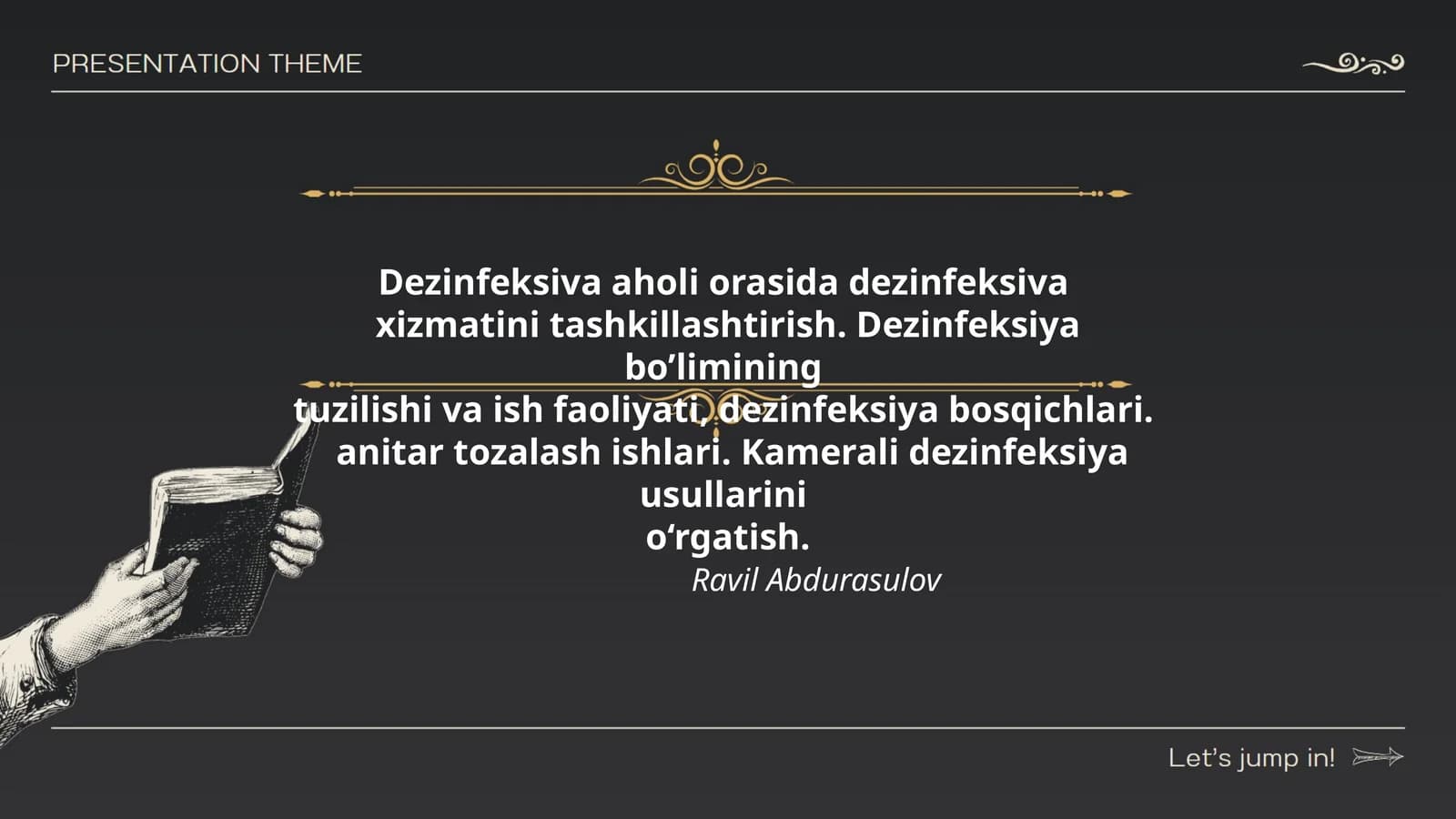 Dezinfeksiva tashkillashtirish