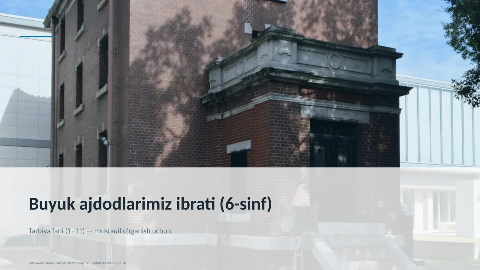 Buyuk ajdodlarimiz ibrati (6-sinf)
