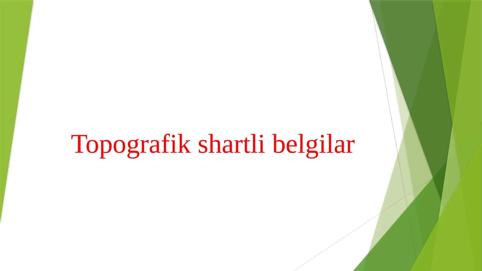 Topografik shartli belgilar