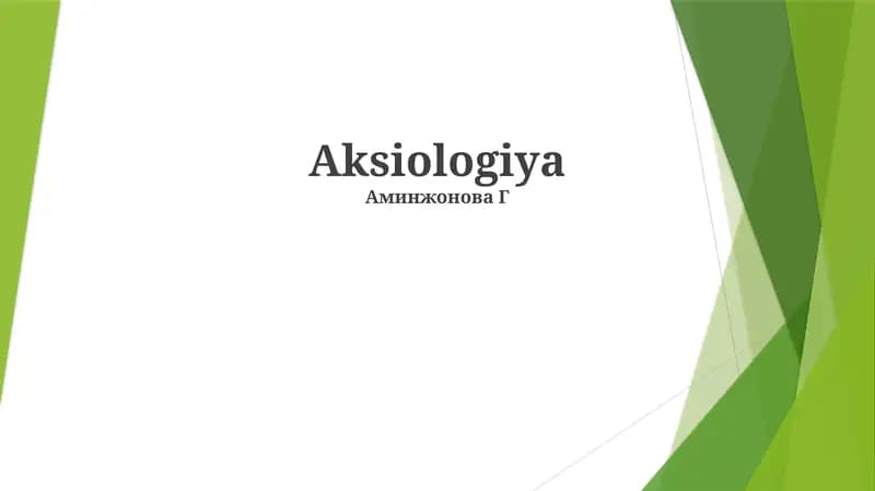 Aksiologiya