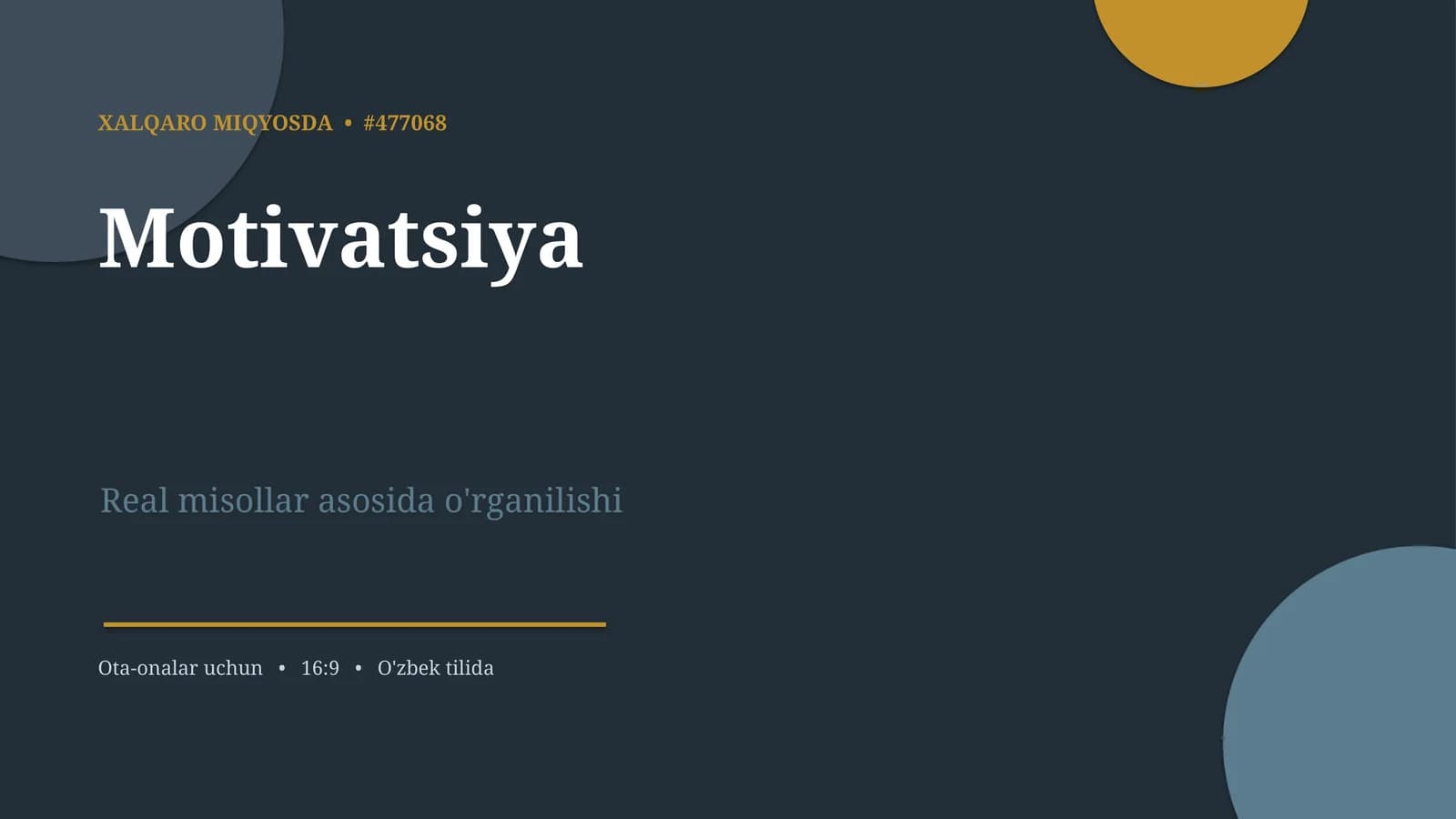 XALQARO MIQYOSDA • #477068