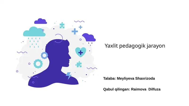 Yaxlit pedagogik jarayon
