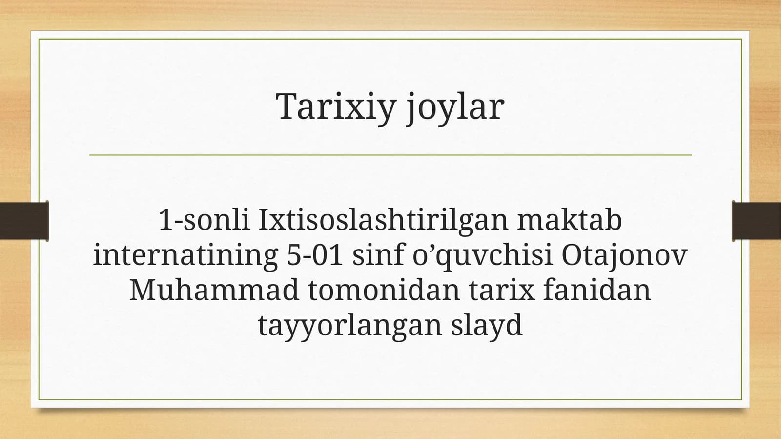 Tarixiy joylar