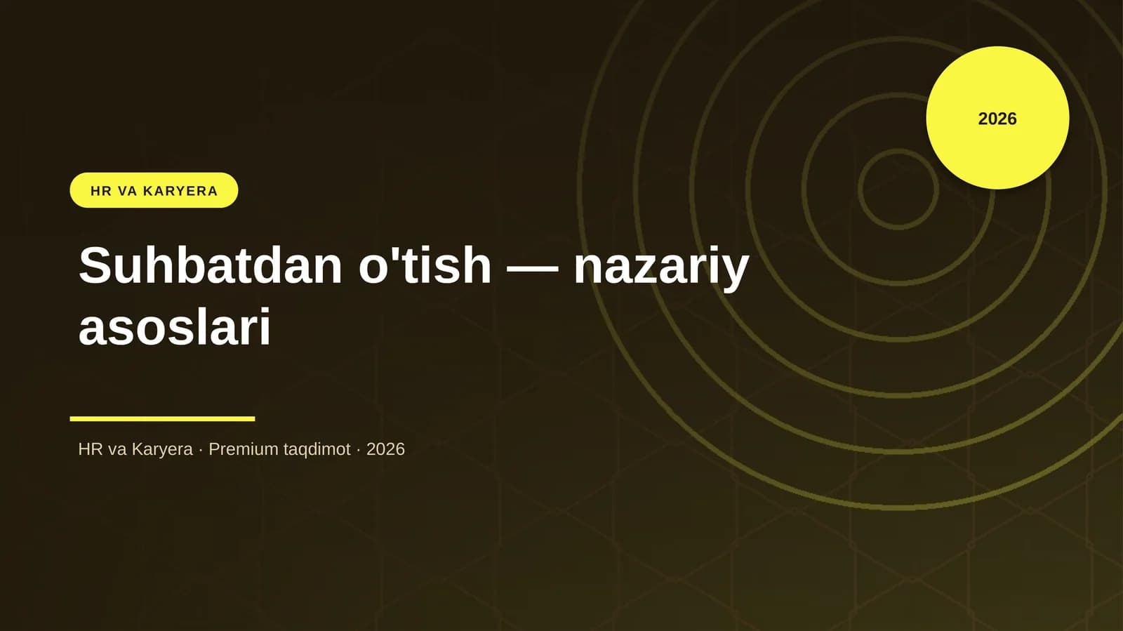 Suhbatdan o'tish — nazariy asoslari