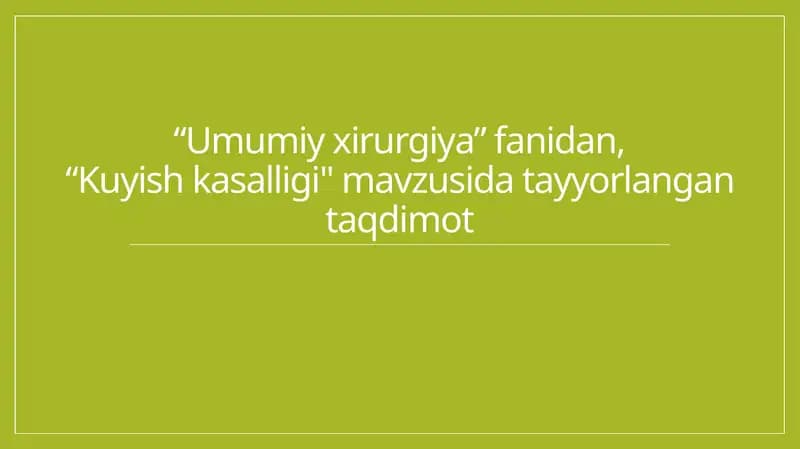 Kuyishkasalligi