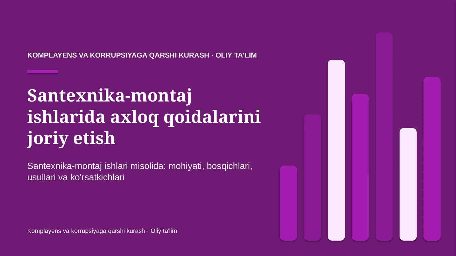 santexnika montaj ishlarida axloq qoidalarini joriy etish 9889