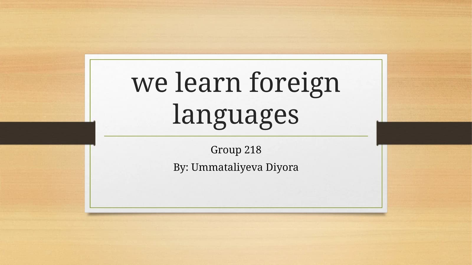 we learn foreign languages