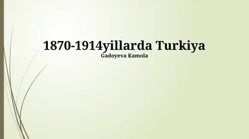 1870-1914yillarda Turkiya