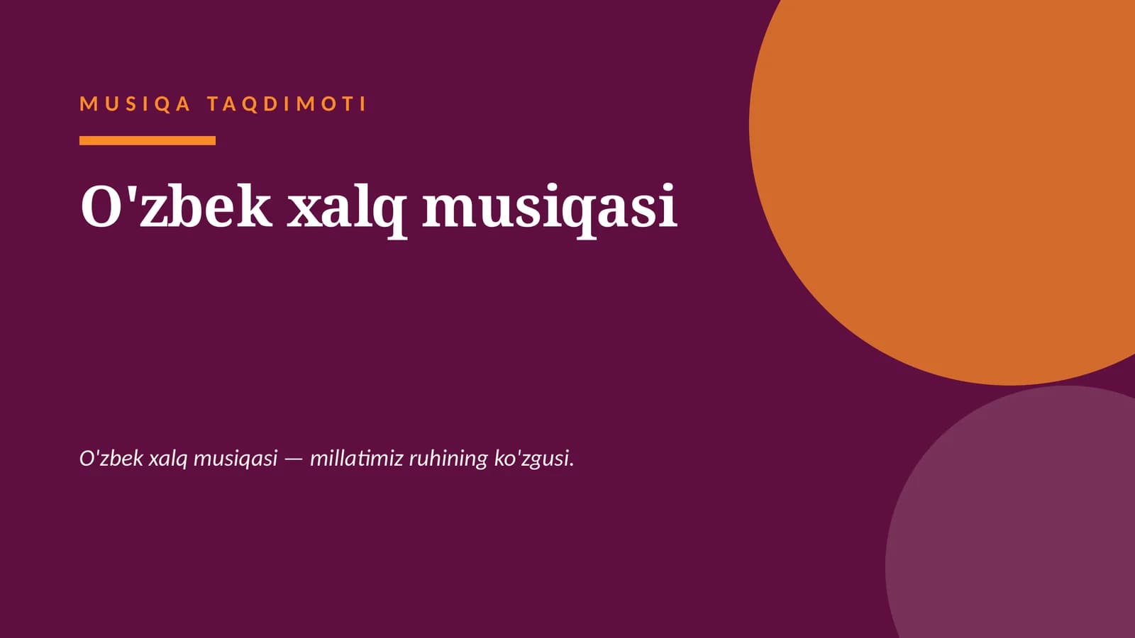 MUSIQA TAQDIMOTI