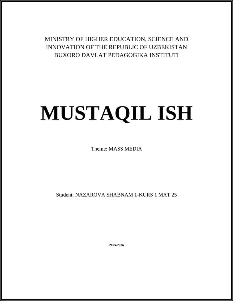 History of Mass Media