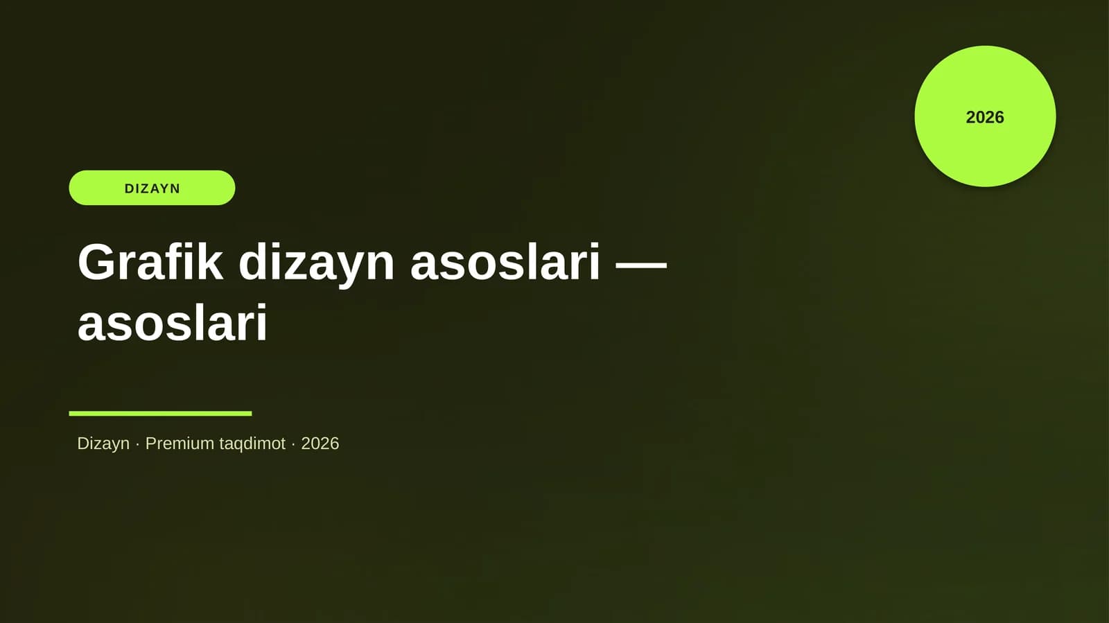 Grafik dizayn asoslari — asoslari