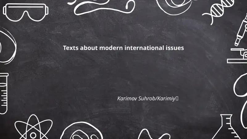 Texts about modern international issues