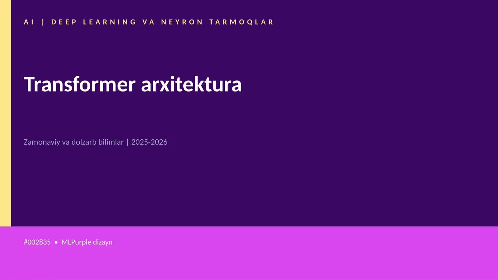 Transformer arxitektura