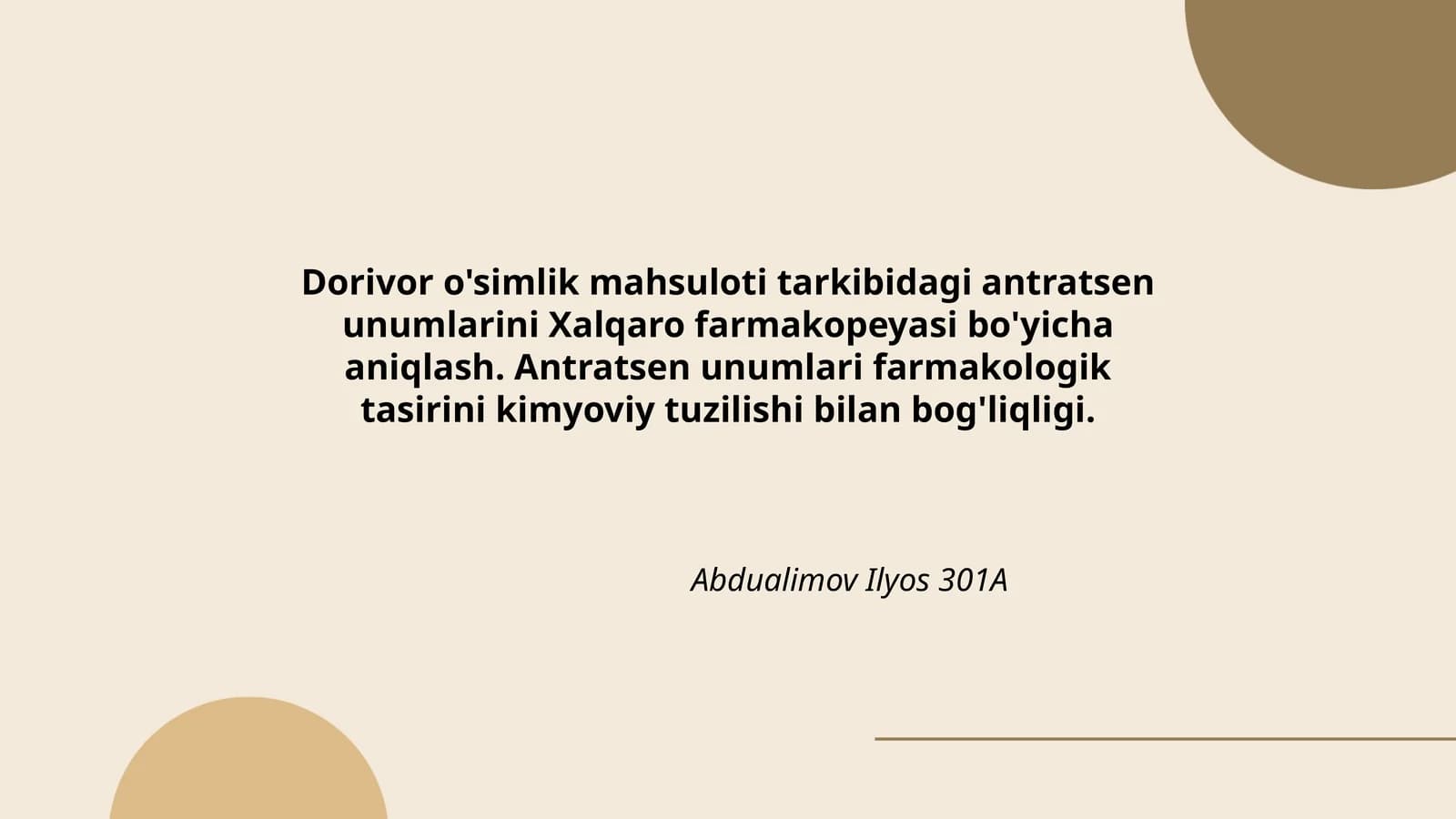 Dorivor o'simlik mahsuloti