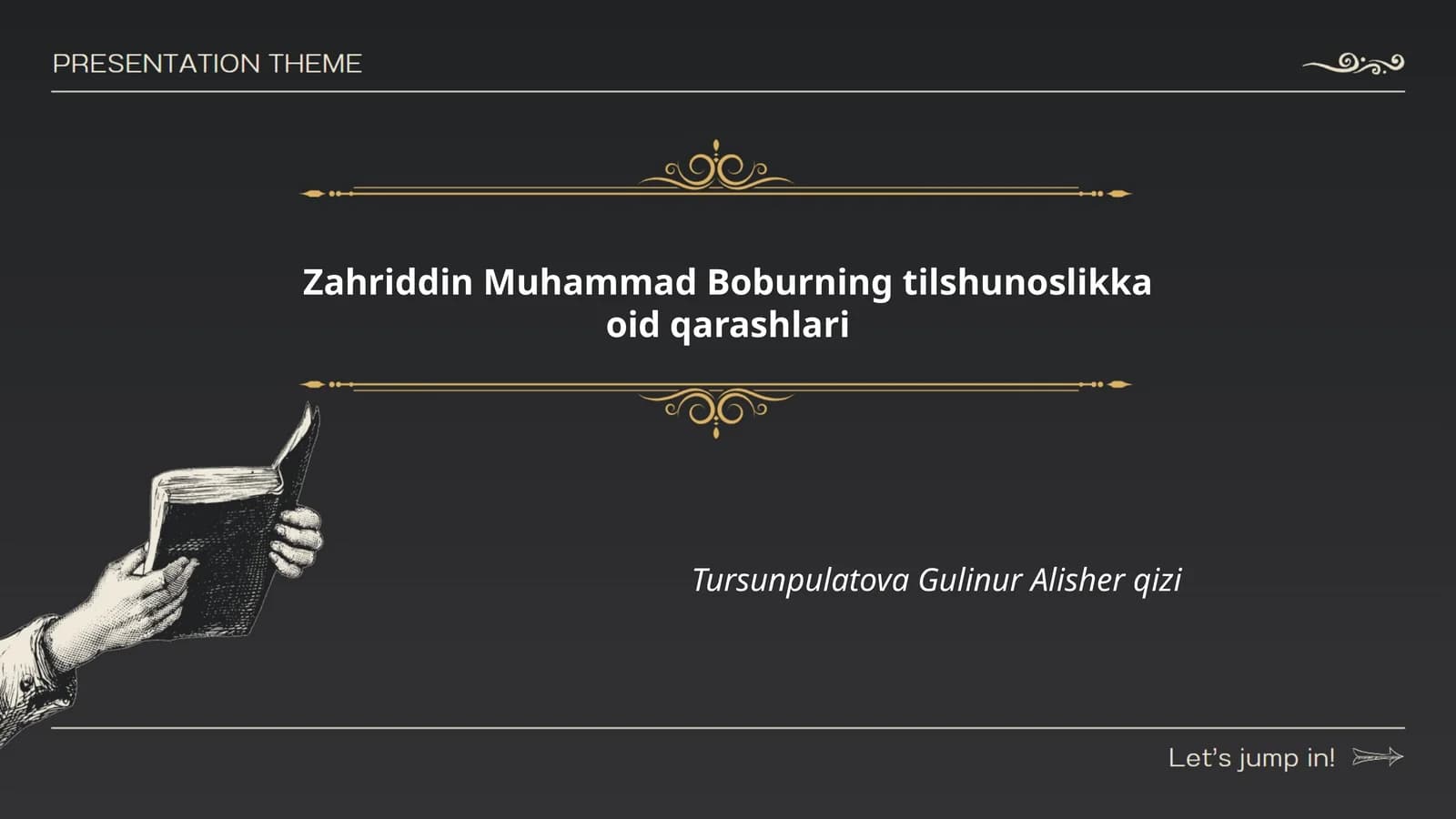 Boburning tilshunoslik asoslari