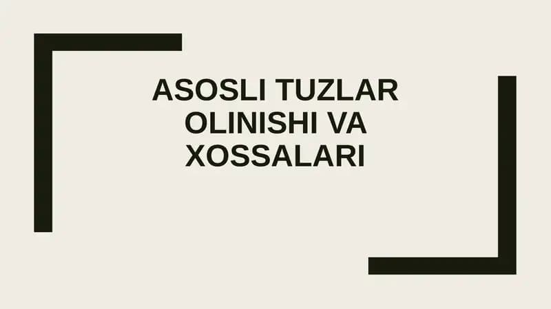 Asosli tuzlar