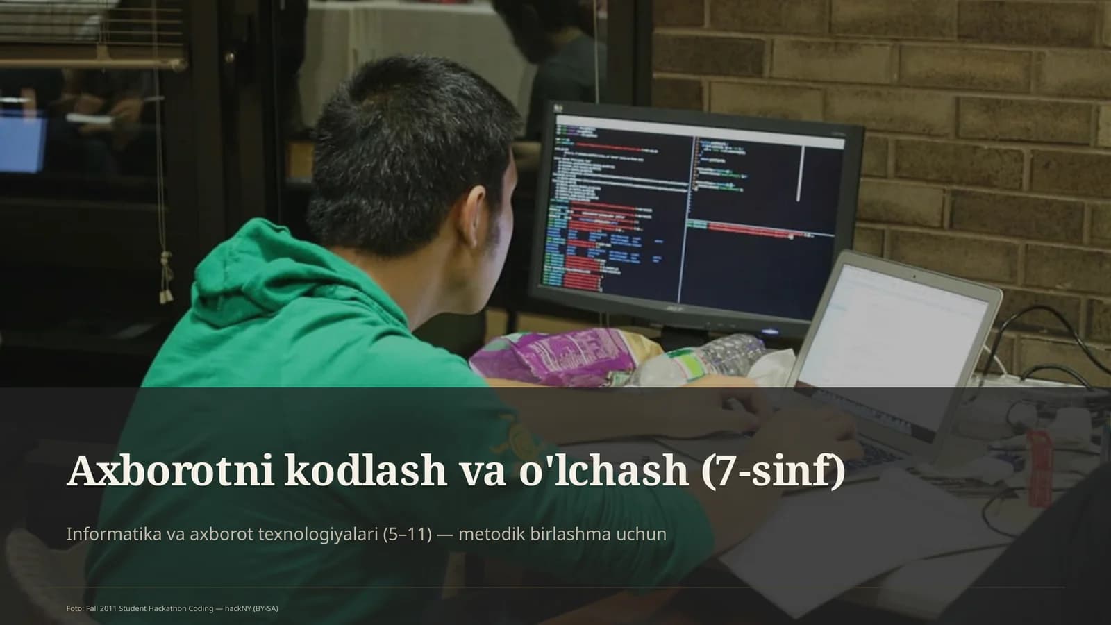 Axborotni kodlash va o'lchash (7-sinf)