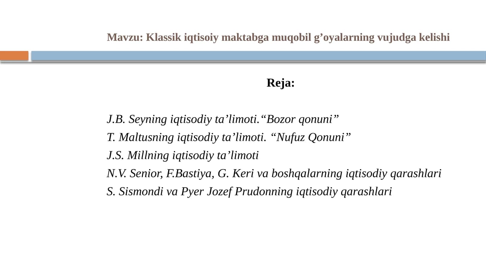 Klassiki iqtisodiy ta'lim