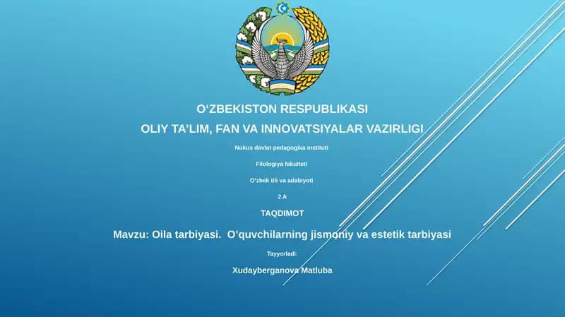 Oila Tarbiyasi