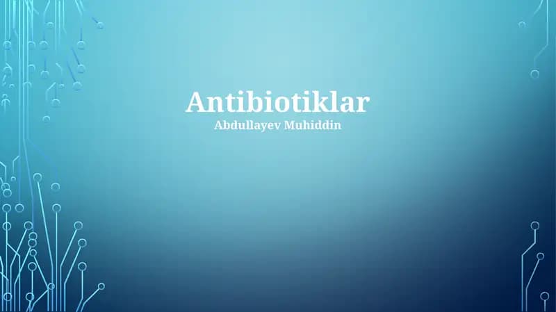 Antibiotiklar