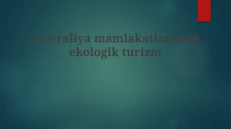 Ekoturizm: Ta'rif va Tarix