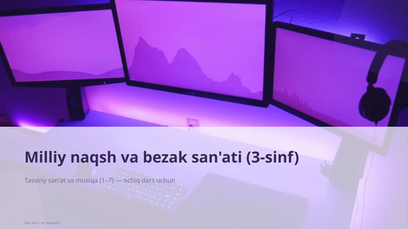 Milliy naqsh va bezak san'ati (3-sinf)