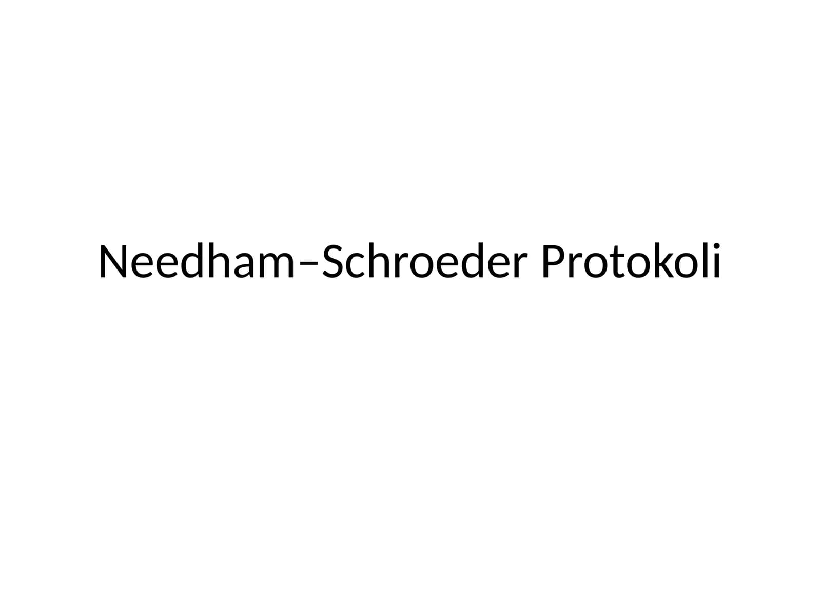 Needham–Schroeder Protokoli