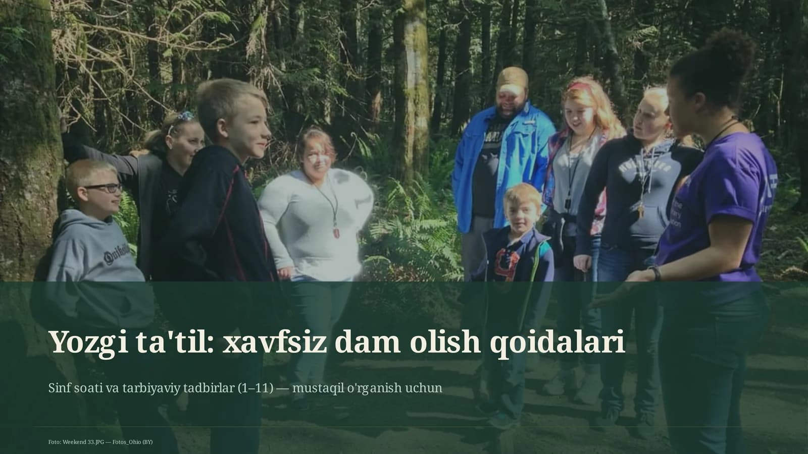 Yozgi ta'til: xavfsiz dam olish qoidalari