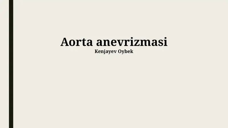 Aorta anevrizmasi