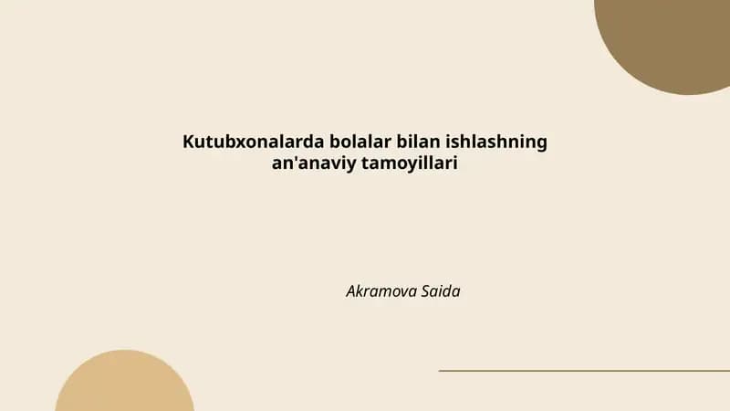 An'anaviy tamoyillar