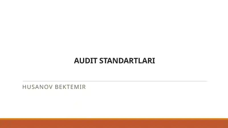 AUDIT STANDARTLARI