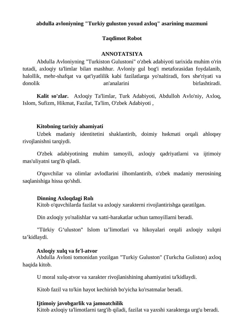 Turkiston Gulustoni