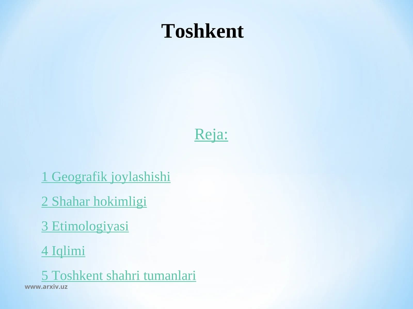 Toshkent