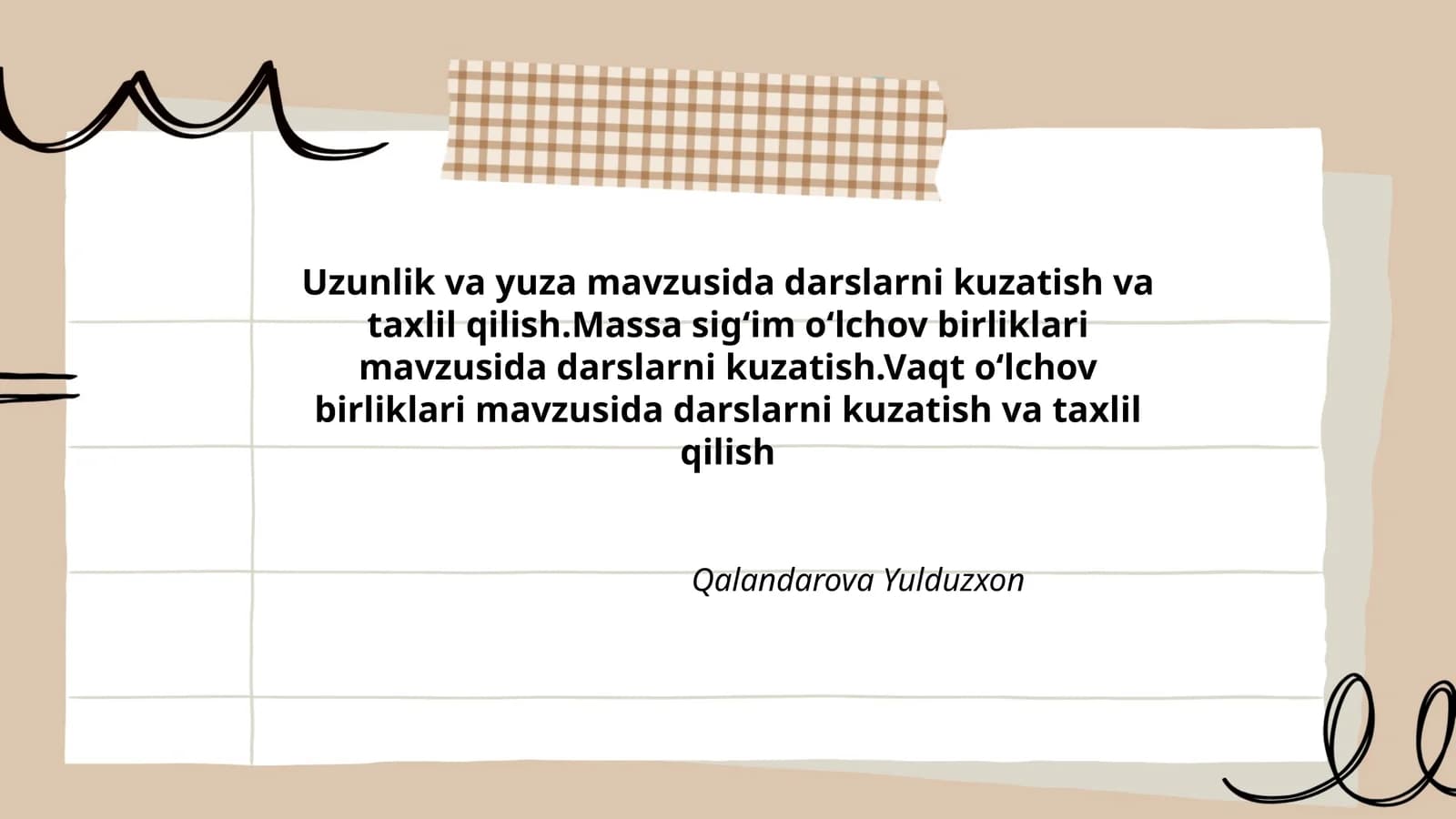 Qalandarova Yulduzxon