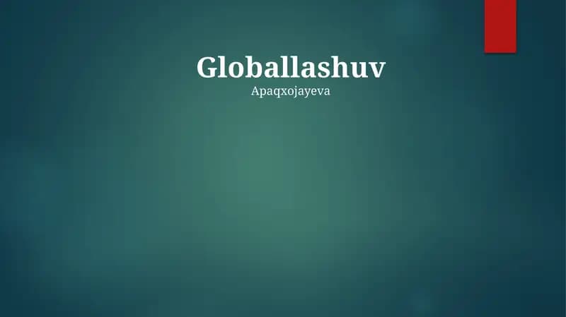 Globallashuv