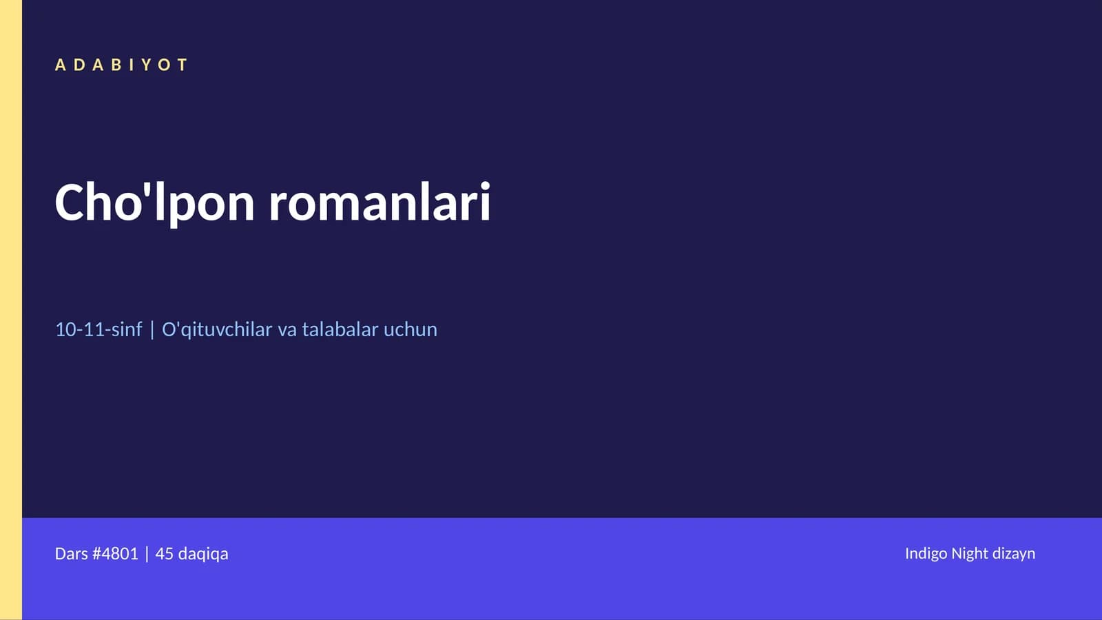 Cho'lpon romanlari