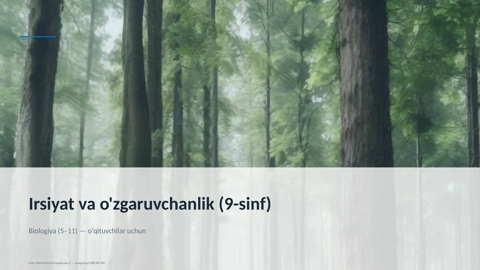 Irsiyat va o'zgaruvchanlik (9-sinf)