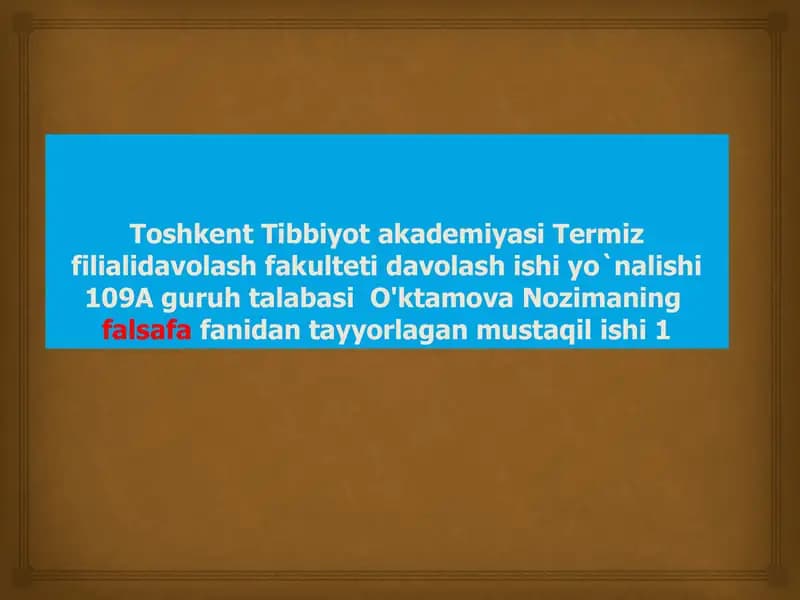 Falsafiygʻoyalar va yoʻnalishlar