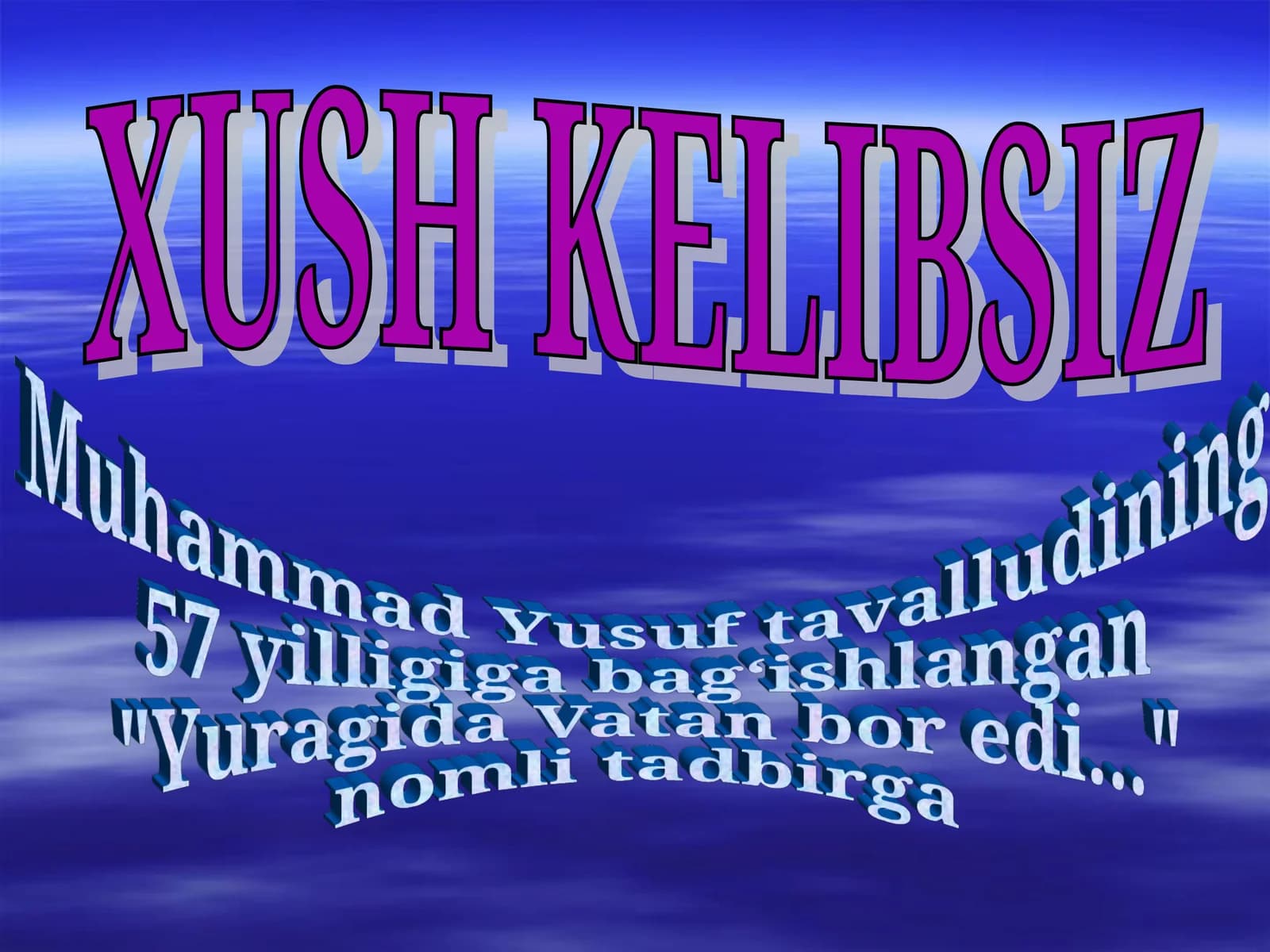 "Yuragida Vatan bor edi..." nomli tadbir