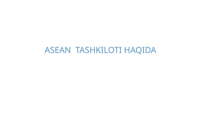 ASEAN tashkiloti .