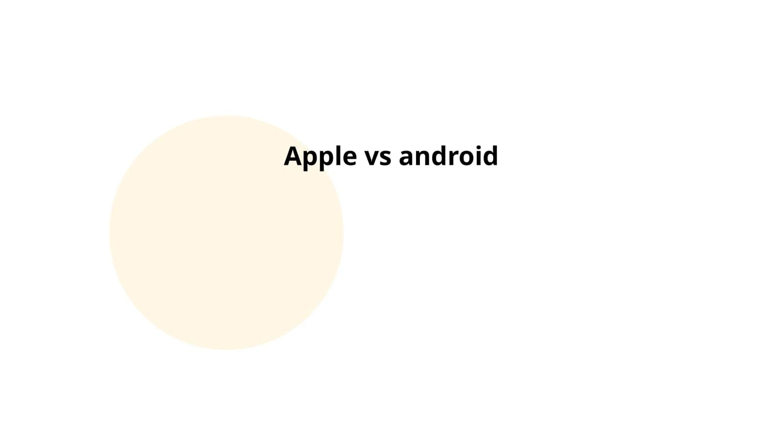 Apple vs android