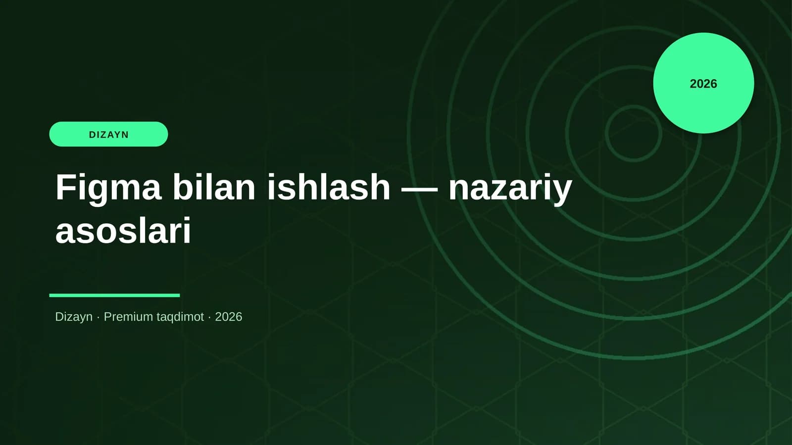 Figma bilan ishlash — nazariy asoslari