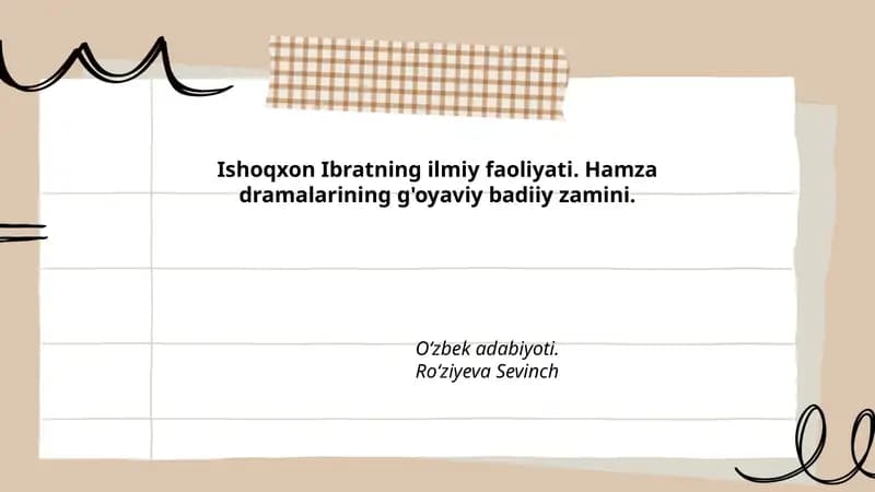 Ishoqxon Ibratning ilmiy faoliyati