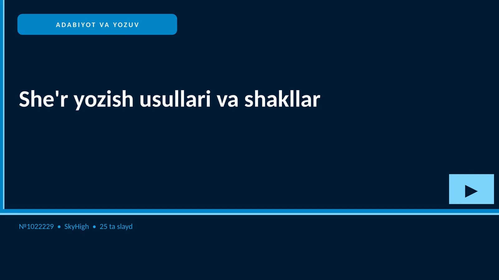 She'r yozish usullari va shakllar