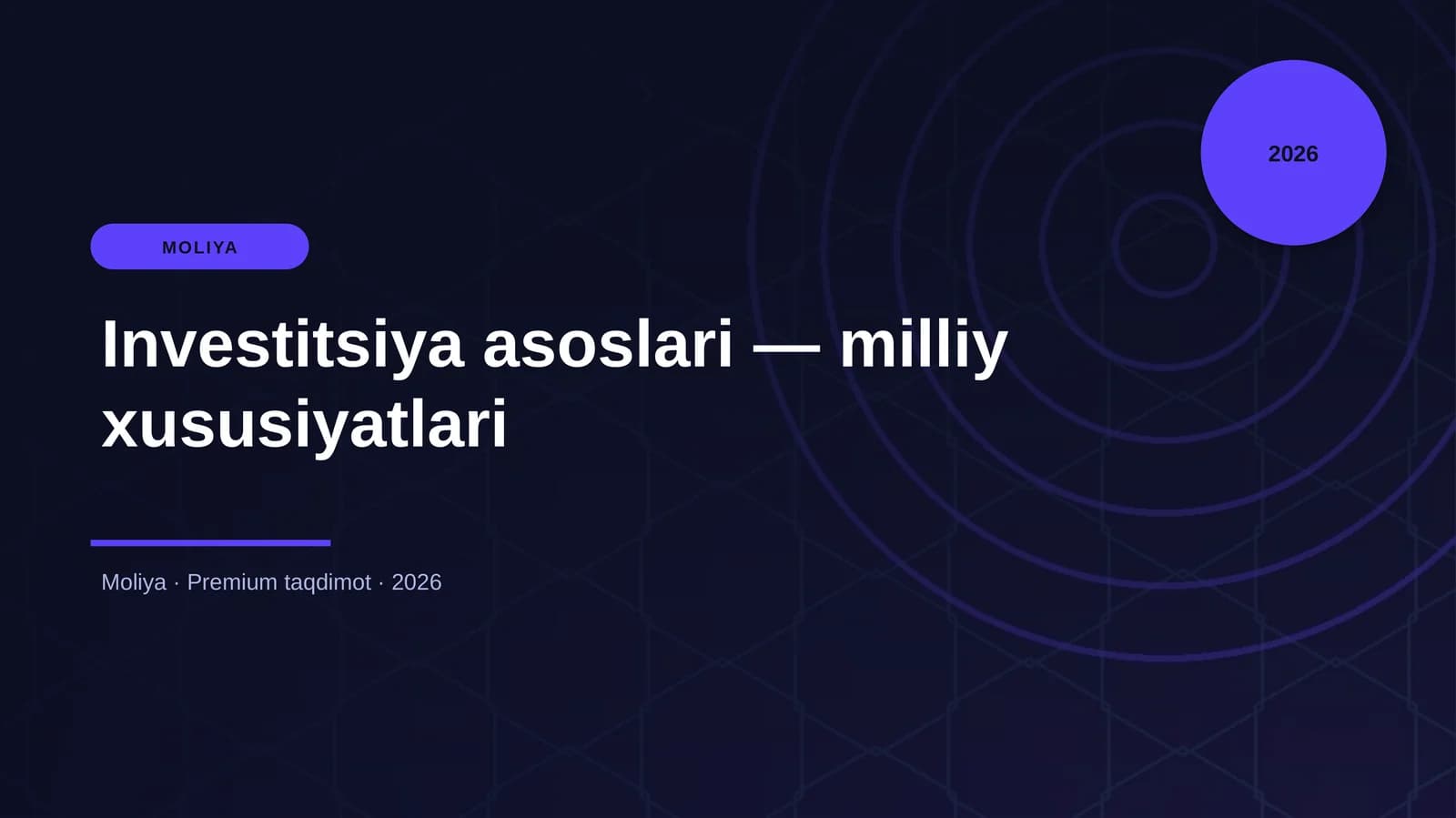 Investitsiya asoslari — milliy xususiyatlari