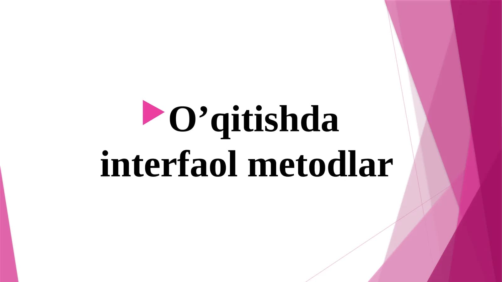 O’qitishdainterfaolmetodlar