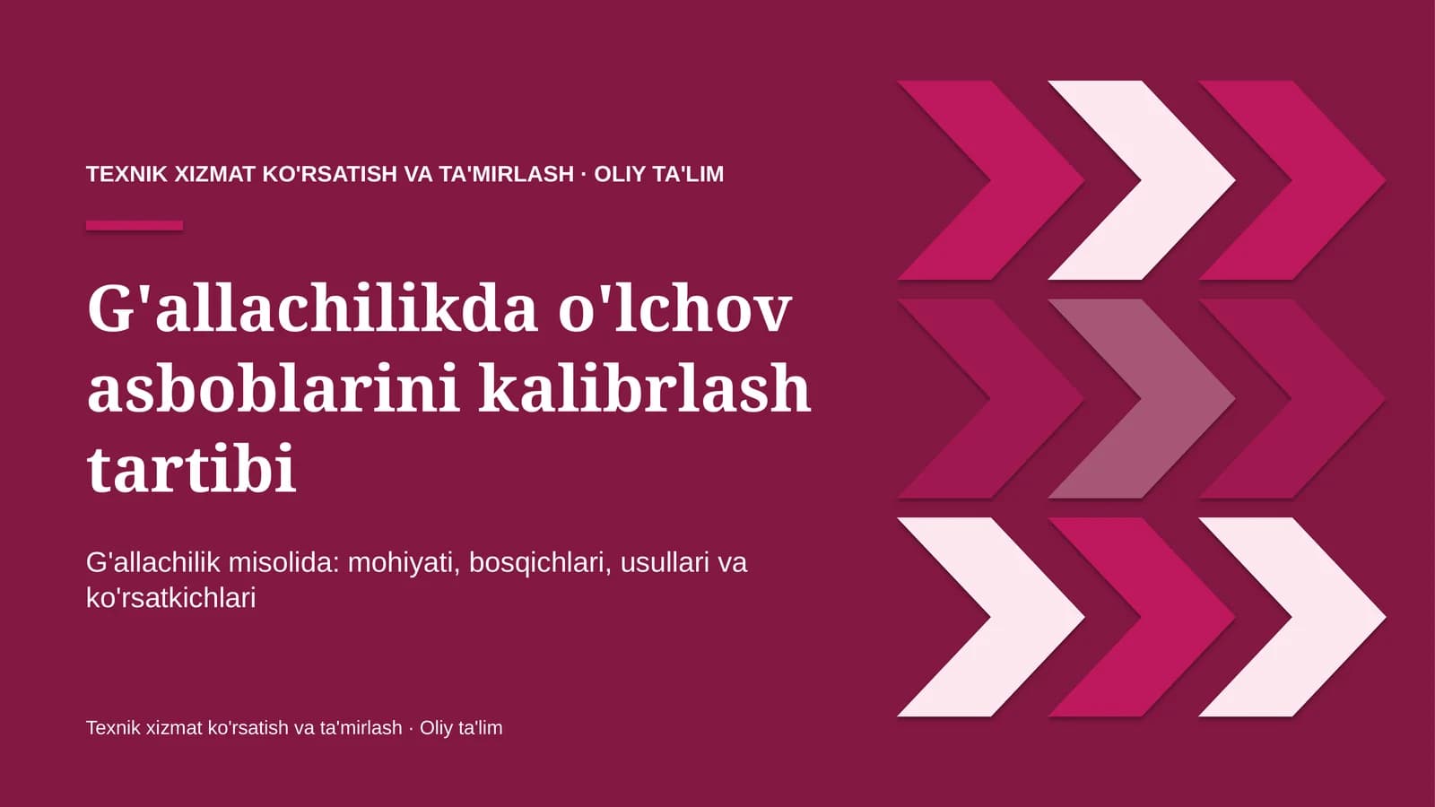 g'allachilikda o'lchov asboblarini kalibrlash tartibi 3229