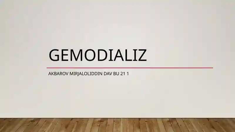 Gemodializ